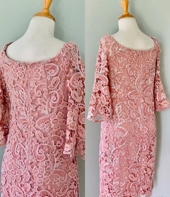 1920s Dress Pink Lace dress  Downton Abbey Gatsby… - image 9
