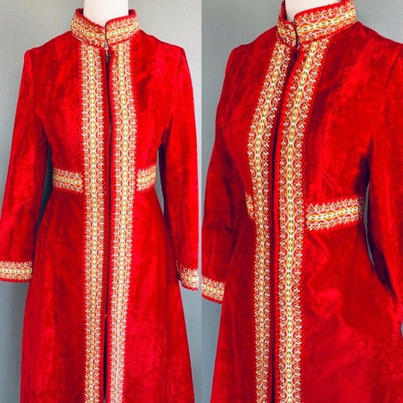 70s Coat 1970's coat Bohemian coat Embroidered coa