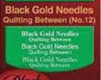 Clover Black Gold Needles Applique/Sharps Size 12