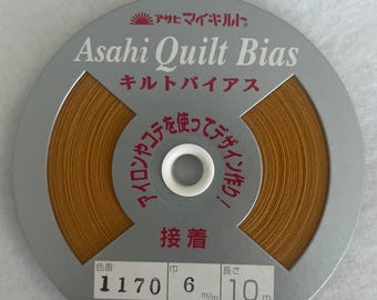 1/4" Fusible Butterscotch Asahi Quilt Bias Tape (1170)