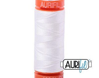 Natural White 2021 Aurifil Cotton Mako Thread  50wt 200m