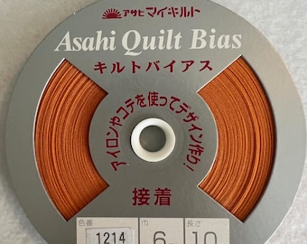 1/4" Fusible Orange Asahi Quilt Bias Tape (1214)