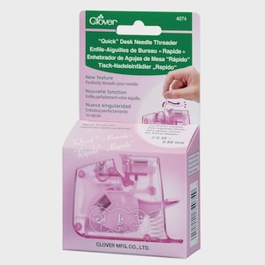 Clover &quot;Quick&quot; Desk Needle Threader (Pink)
