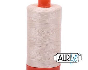 Light Sand 2000 Aurifil Cotton Mako Thread  50wt 200m