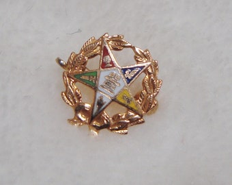 /"EASTERN STAR/" LAPEL HAT PIN BRAND NEW ENAMELED LARGE CUT-OUT
