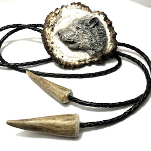 Antler Bolo Tie, Western Bolo Tie, Free Shipping, J15