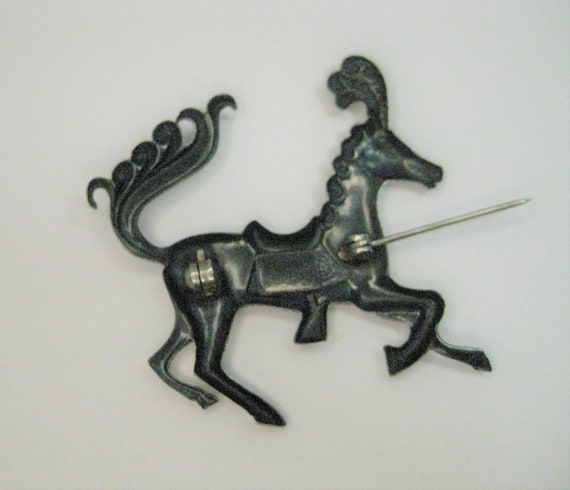 Vintage Sterling Silver Horse  Brooch by Lang, Ca… - image 8