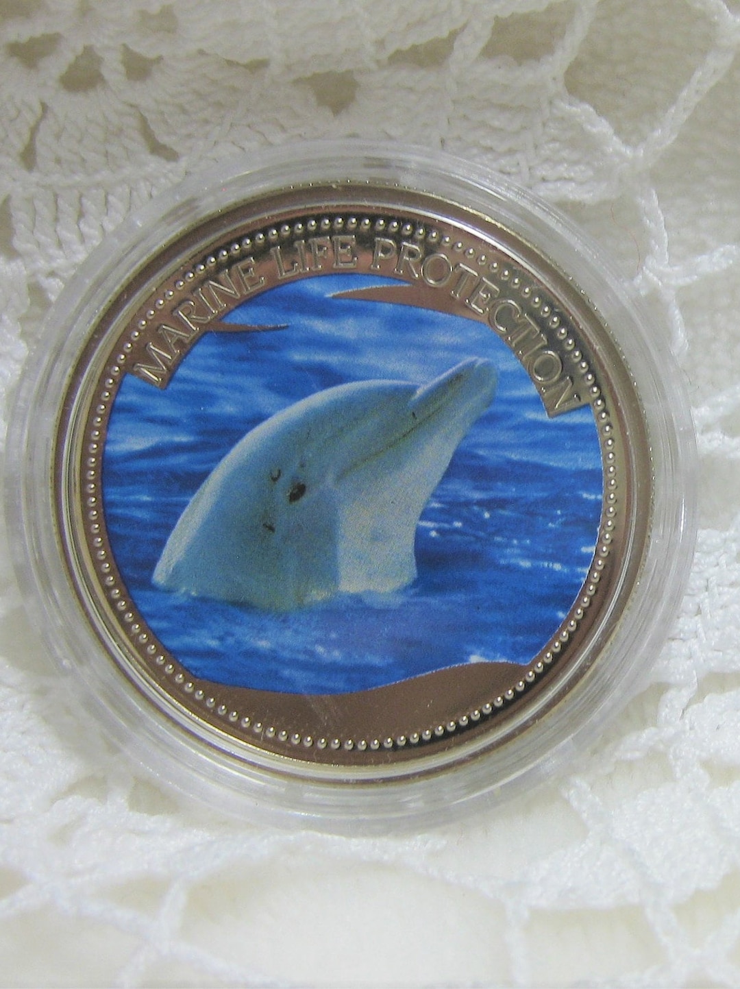 Republic of Palau 2004 Colorized Coin, Marine Life Protection Coin