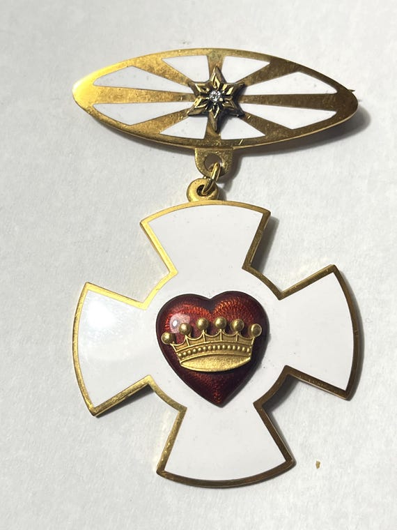 Vintage Rebekah Lodge Patriarch Chivalry Badge/Pin, Oddfellows Daughters of Rebekah Brooch,  Free Shipping, TO62
