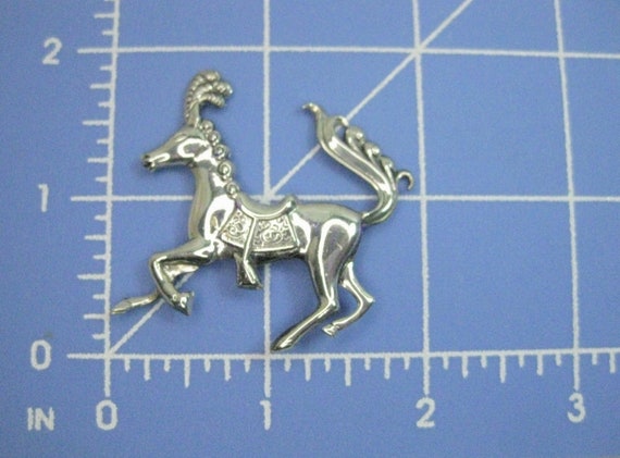 Vintage Sterling Silver Horse  Brooch by Lang, Ca… - image 7