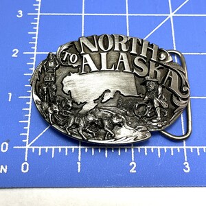 Vintage Siskiyou "North to Alaska" Belt Buckle, 1984 Alaska Belt Buckle,  C28