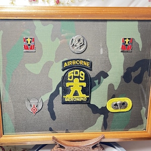 Vintage 509th Geronimo Infantry Regiment WW 2 Patches & Pins Grouping, US Airborne Collection World War II, 509th Geronimo Paratrooper