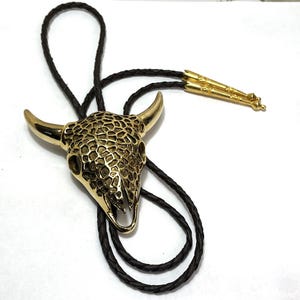 Bolo Tie Bull Skull Head,  Southwestern Bolo Tie, Free Shipping, C2#100
