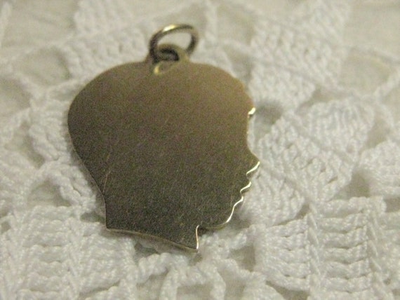 Vintage 14K Gold Boy's Head Silhouette Charm by B… - image 5