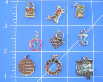 Vintage Sterling Silver Charms, Your Choice, G17