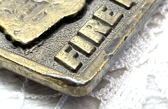 Fire Fighters Brass Belt Buckle,  Firemen Belt Buckle, C21, View 2