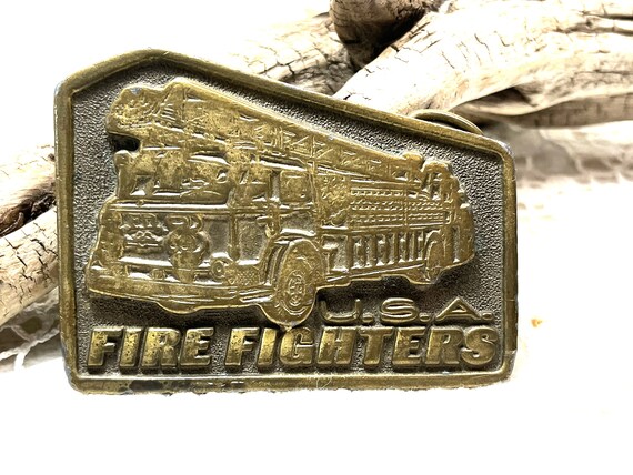 Fire Fighters Brass Belt Buckle,  Firemen Belt Buckle, C21,