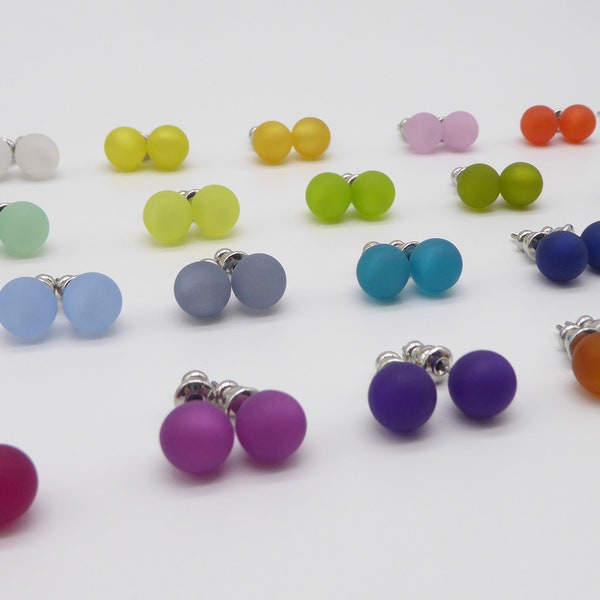 Aretes de perla Polaris de 8 mm, muchos colores para elegir, bonitos aretes de joyería para mujeres y niñas