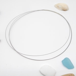 Basic necklace SILVER 3-row with plug-in closure, hoop, necklace, length selectable from 38 to 65 cm, for pendants, beads, rings, coins... image 1