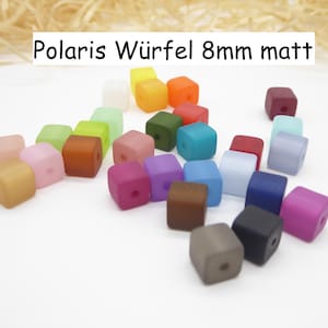 Polaris cubes, 8 mm in size, Polaris beads, matte, for jewelry making