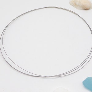 Basic necklace SILVER 3-row with plug-in closure, hoop, necklace, length selectable from 38 to 65 cm, for pendants, beads, rings, coins... image 4