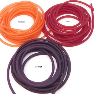 PVC band met steeksluiting, diverse kleuren, basis voor hangers, zoals rubberen buis, gewenste lengte, cadeau, ketting vervangen afbeelding 6