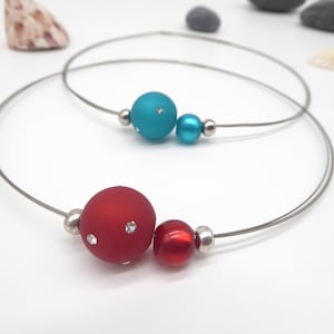 Smyckeset, utbytbara smycken, halsband bestående av en choker, Polaris-pärlor och metallpärlor, present till kvinnor, halsband, smycken