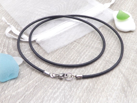 Halskette, Lederband, Basis für Anhänger, Farbwunsch für Leder viele Farben, Kette Lederkette unisex, Halsschmuck mit Karabiner