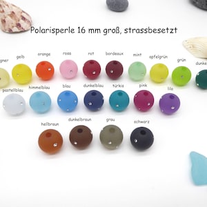 Large-hole Polaris beads with rhinestones, 16 mm, matte finish, suitable for interchangeable jewelry, many colors, complementary
