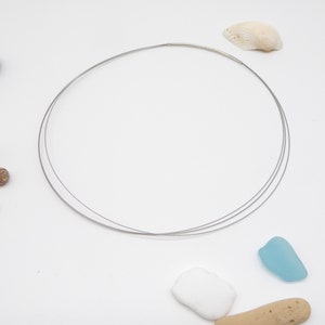 Basis-Halsreif SILBER 3-reihig mit Steckverschluss, Reif, Halskette, Länge wählbar von 38 bis 65 cm, für Anhänger, Perlen, Ringe, Münzen... Bild 2