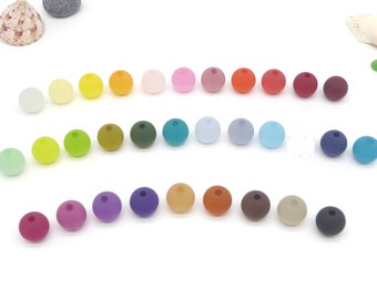 5 large-hole polaris beads, 16 mm in size, matt, suitable for interchangeable jewelry, many colors, as a supplement