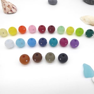2 large-hole polaris beads with rhinestones 16 mm in size, matt, matching the change jewelry, many colors, complement image 2