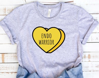 Endometriosis Awareness Endo Warrior Candy Heart T Shirt, Unisex Shirt