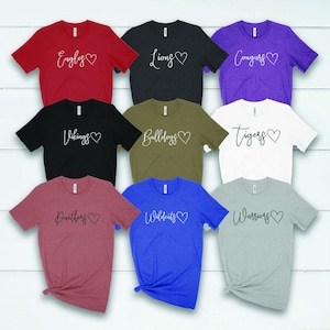 Custom Mascot School Sports T Shirt, Unisex Shirt