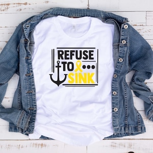 Refuse To Sink Endometriosis Awareness Month T Shirt, Unisex Shirt