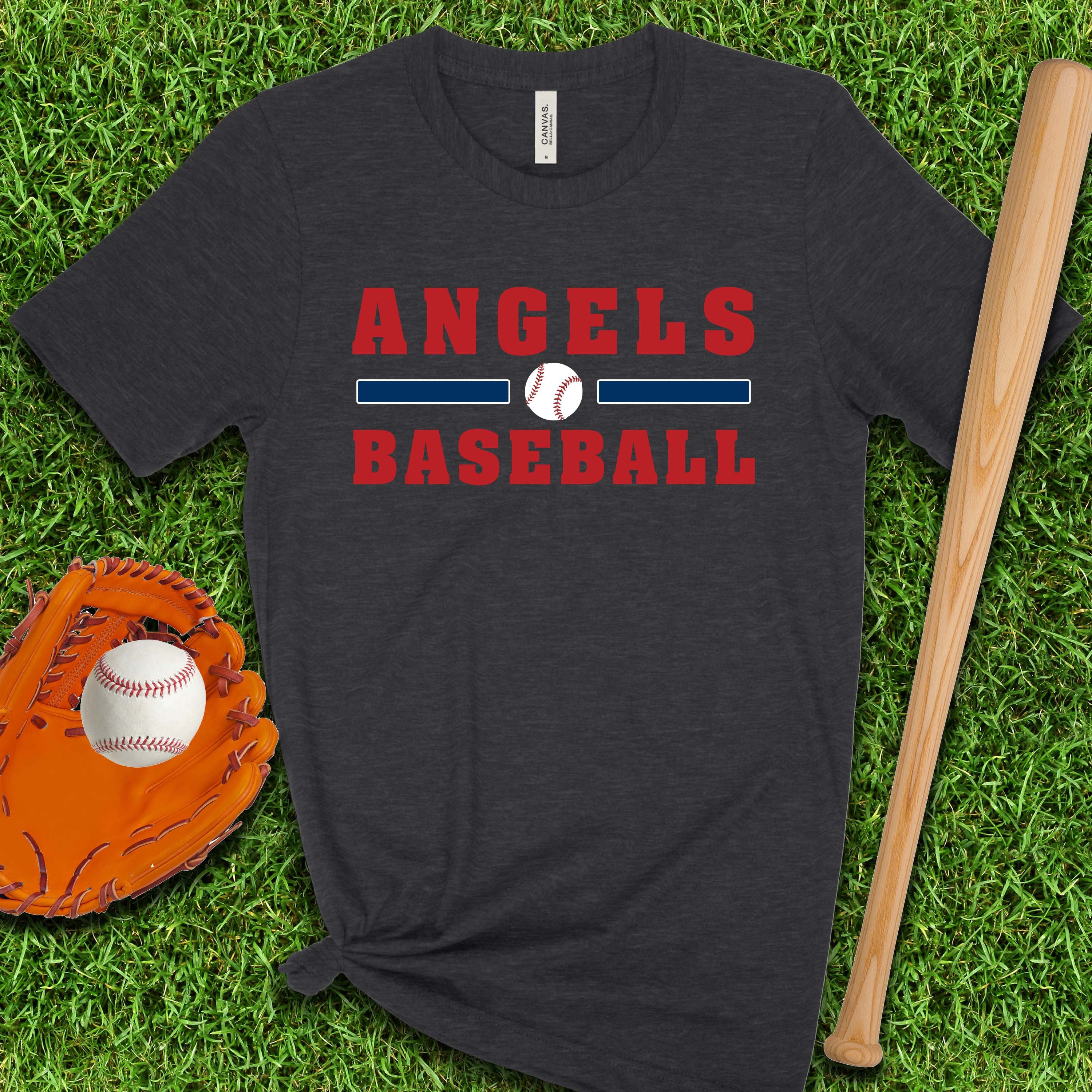 BluejackShirts Angels Baseball T Shirt, Unisex Shirt