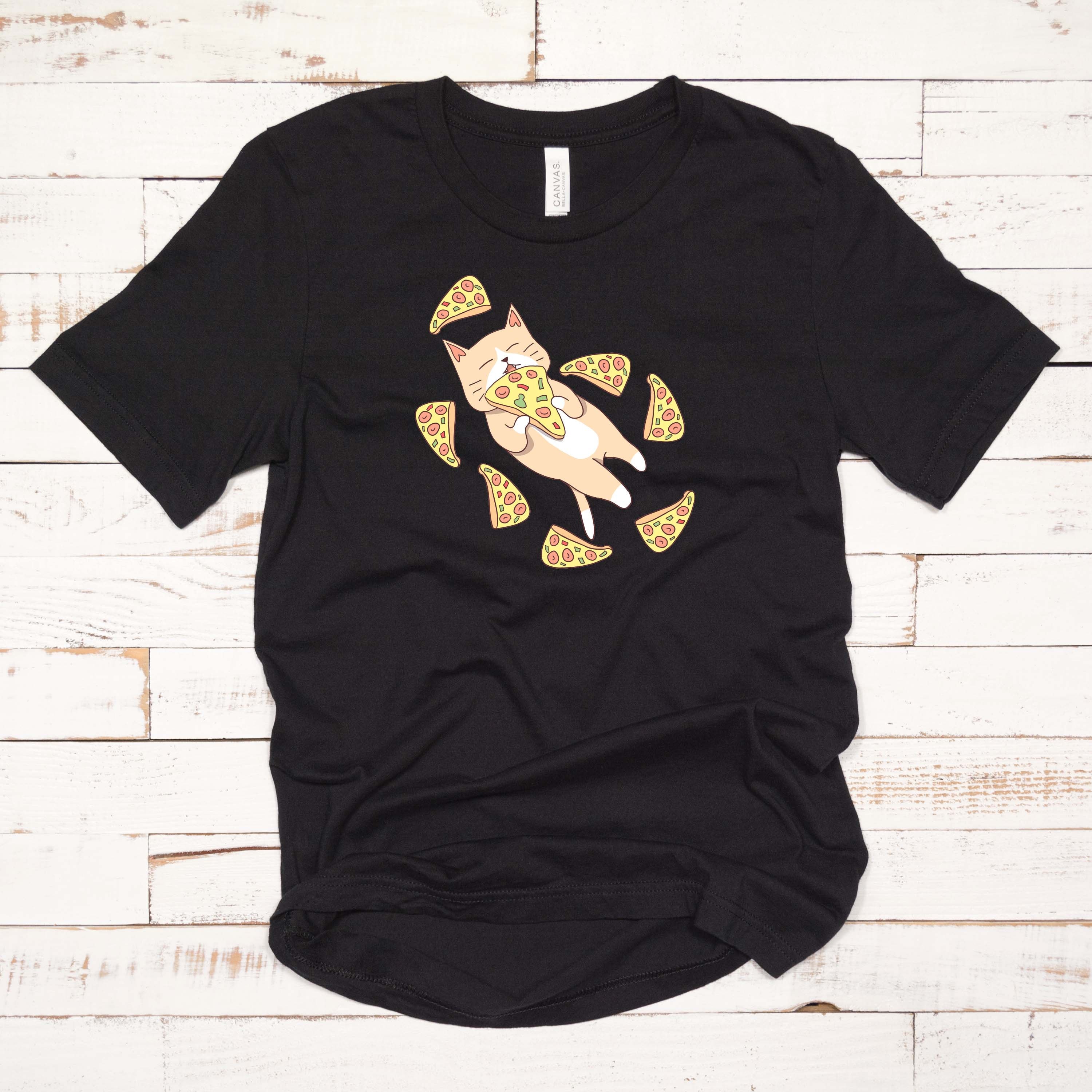 Pizza Cat Funny Graphic T Shirt Unisex Shirt Etsy UK