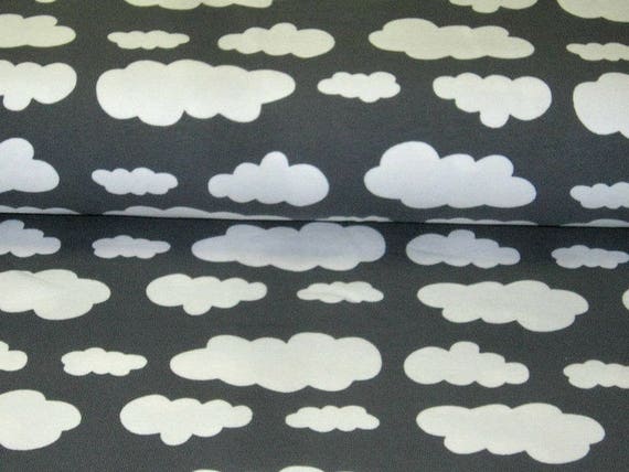 Jersey Clouds Fabric USA seller Gray 