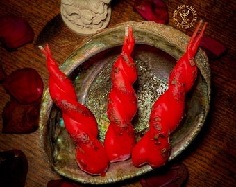 Love & Attraction Ritual Candles | 100% Beeswax Hand Dipped | Spell Candle