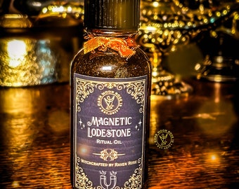 Aceite ritual de piedra imán magnético / Amor / éxito / protección / suerte rápida / aceite de intención / aceite de manifestación / aceite de hechizo