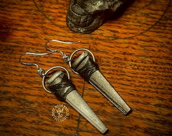 Coffin Nail Earrings | Silver | Protection Talisman