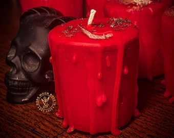 Dragons Blood | 100% Beeswax Votive | Ritual Candle