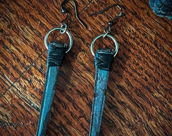 Coffin Nail Earrings | Silver | Protection Talisman