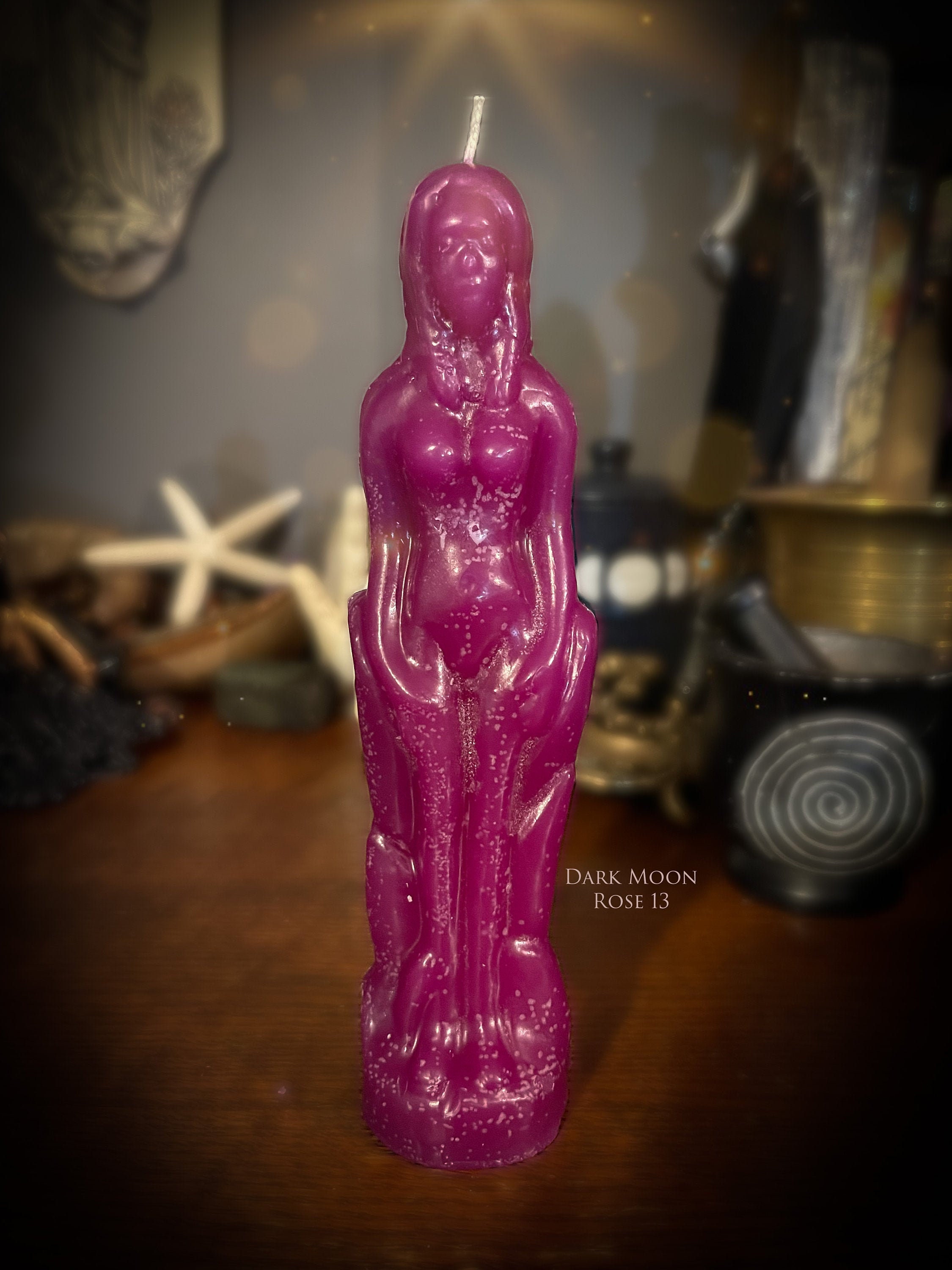 Human Figure Candle Female Purple Domination Psychic Etsy