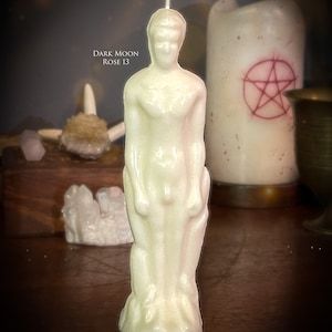 Soy Wax Male Human Figure Candle | White | Spell Candles | Ritual Candles | Custom Loaded