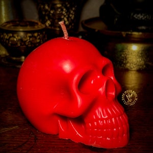 Red Skull Candles | Soy Wax | Large Medium Small Mini | Custom Loaded