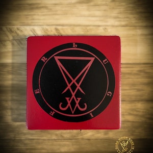 Lucifer Altar Tile | Sigil | Red & Black