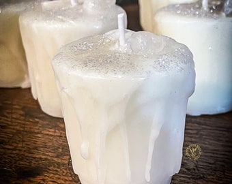 Coconut Blessing Spell Candle | 100% Beeswax Votive | Ritual Candle | Home Blessing