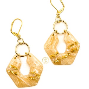 Handcrafted Druzy Quartz Earrings | Polymer Clay | Geodes | Dangle Earrings | Beauty | Confidence