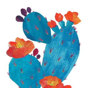 Prickly Pear - Giclee Print of an Original Collage
